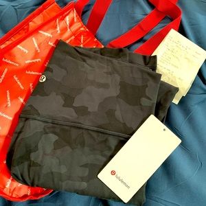 BRAND NEW WITH TAGS Lululemon Align HR Pant 28” Black/Dark Grey Camo size 14